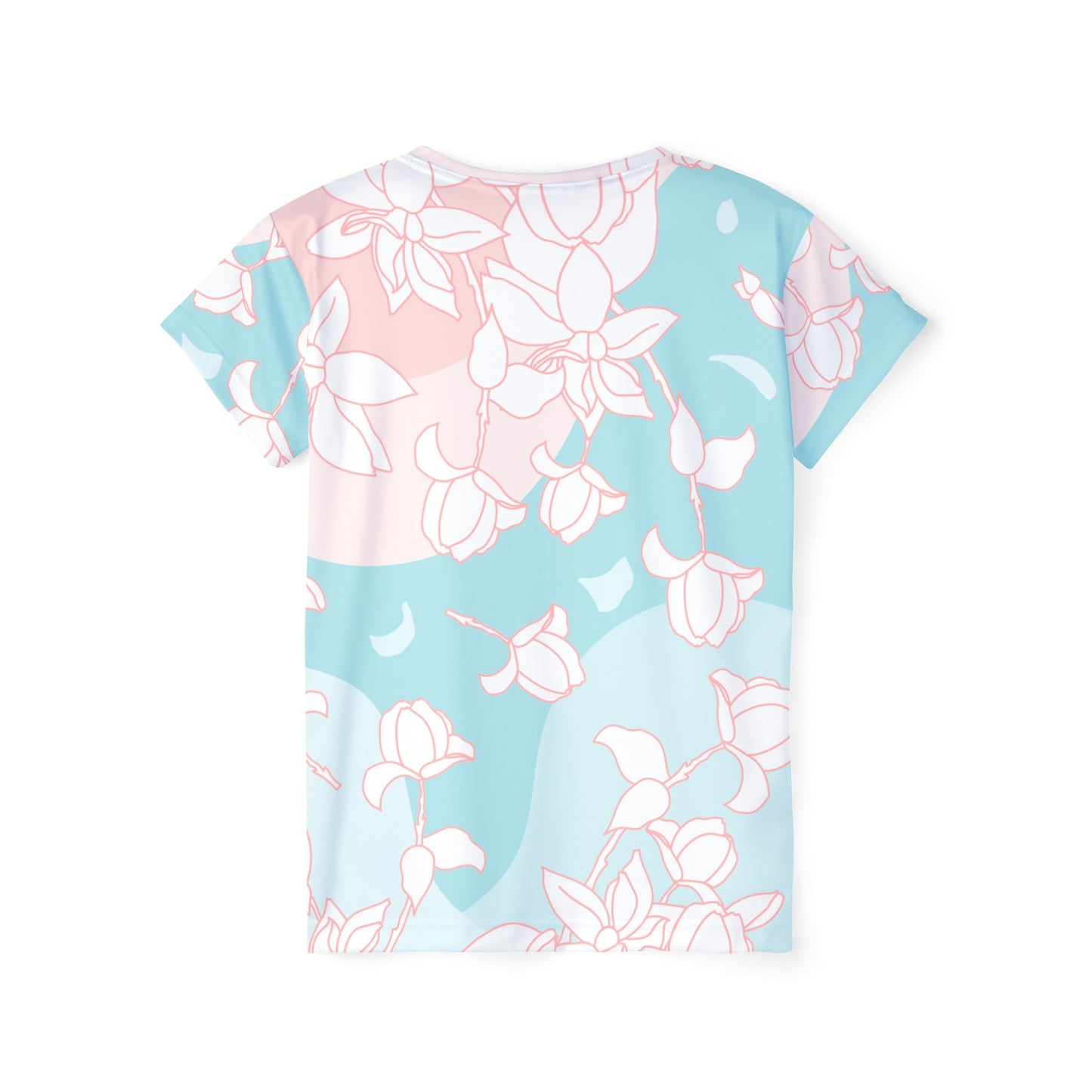 Poly Jersey Tee Shirt with floral prints