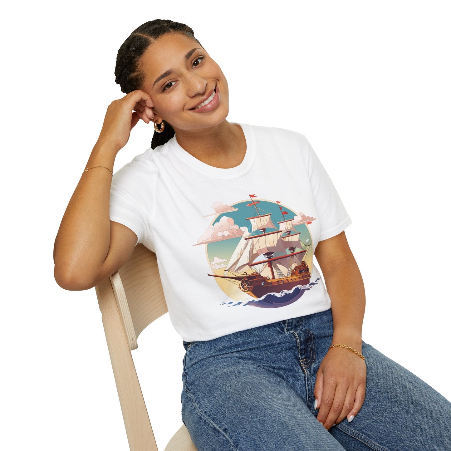 Unisex Ship T Shirts Frigate Vessel Tee Shirt Gildan Softstyle 64000 Cotton Comfort Premium Tee