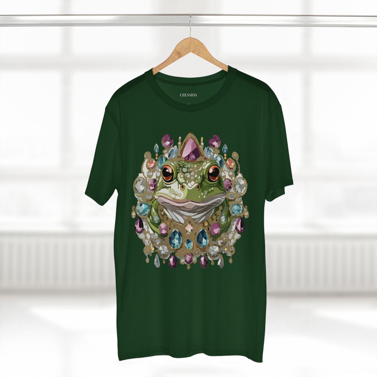 Frog Graphic Unisex 100 Cotton Tee With Unique Animal Golden Medallion Art Design 28