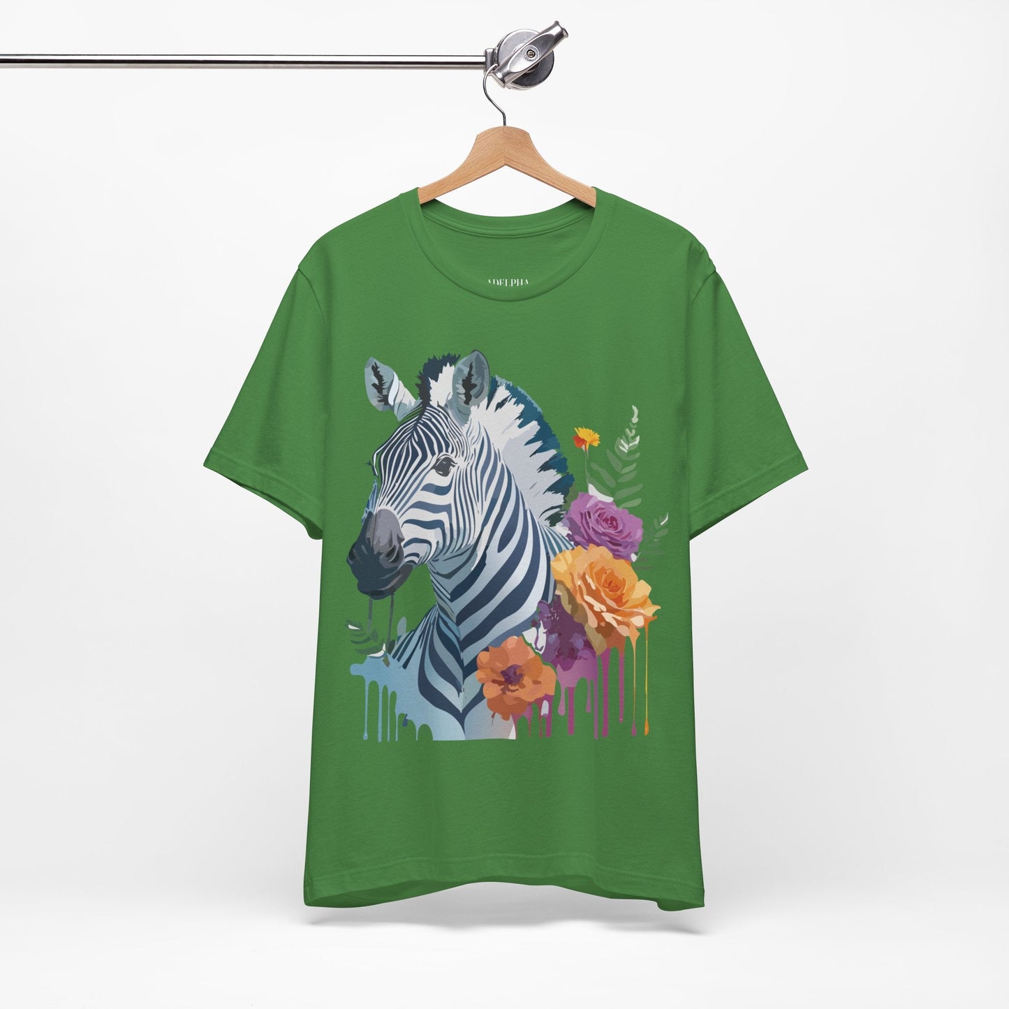 Zebra Graphic Unisex 100 Cotton Vintage Animal Art T-Shirt 4