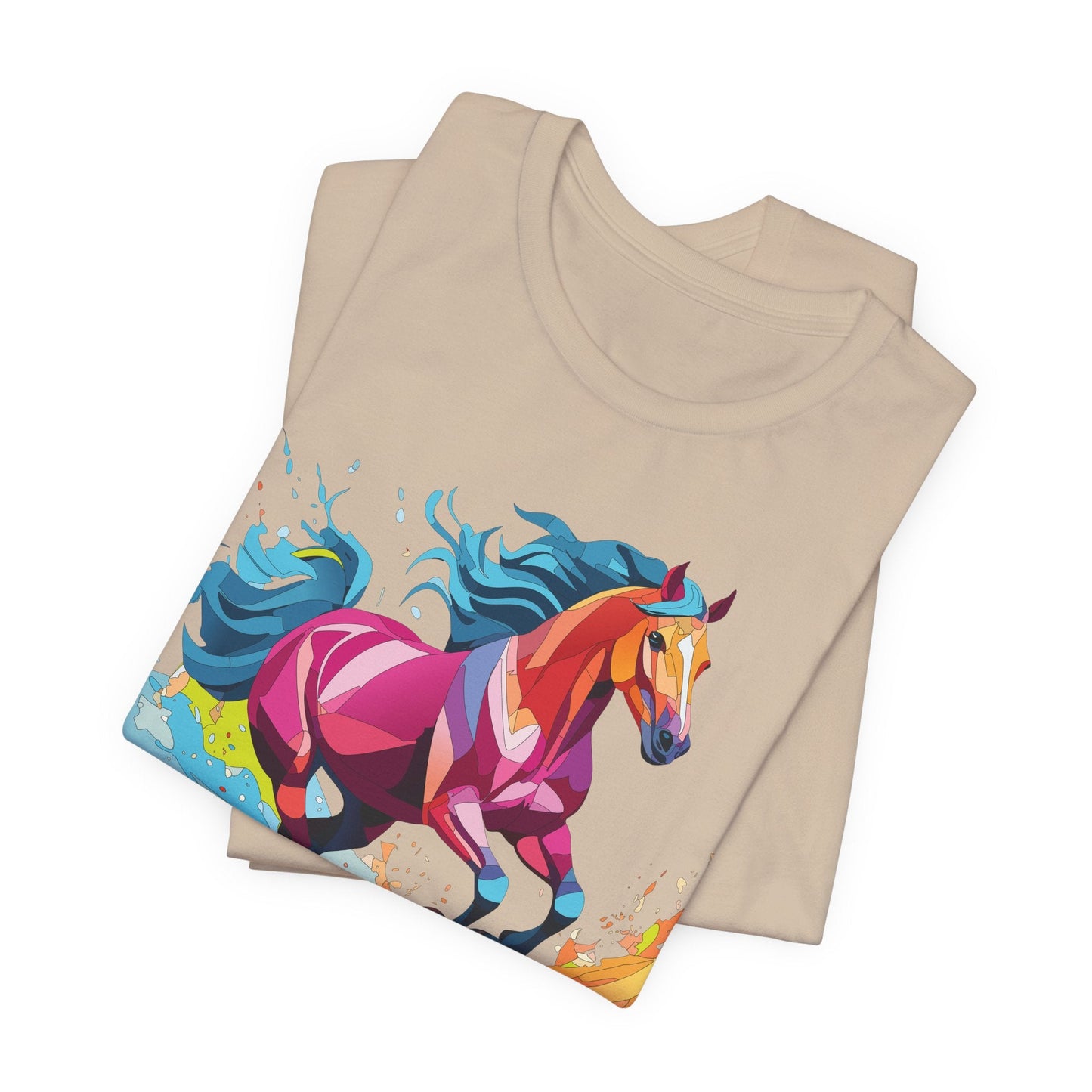 Unisex Animal Tee Shirt With Wild Animals Art Design Short Sleeve Casual Wear Everyday