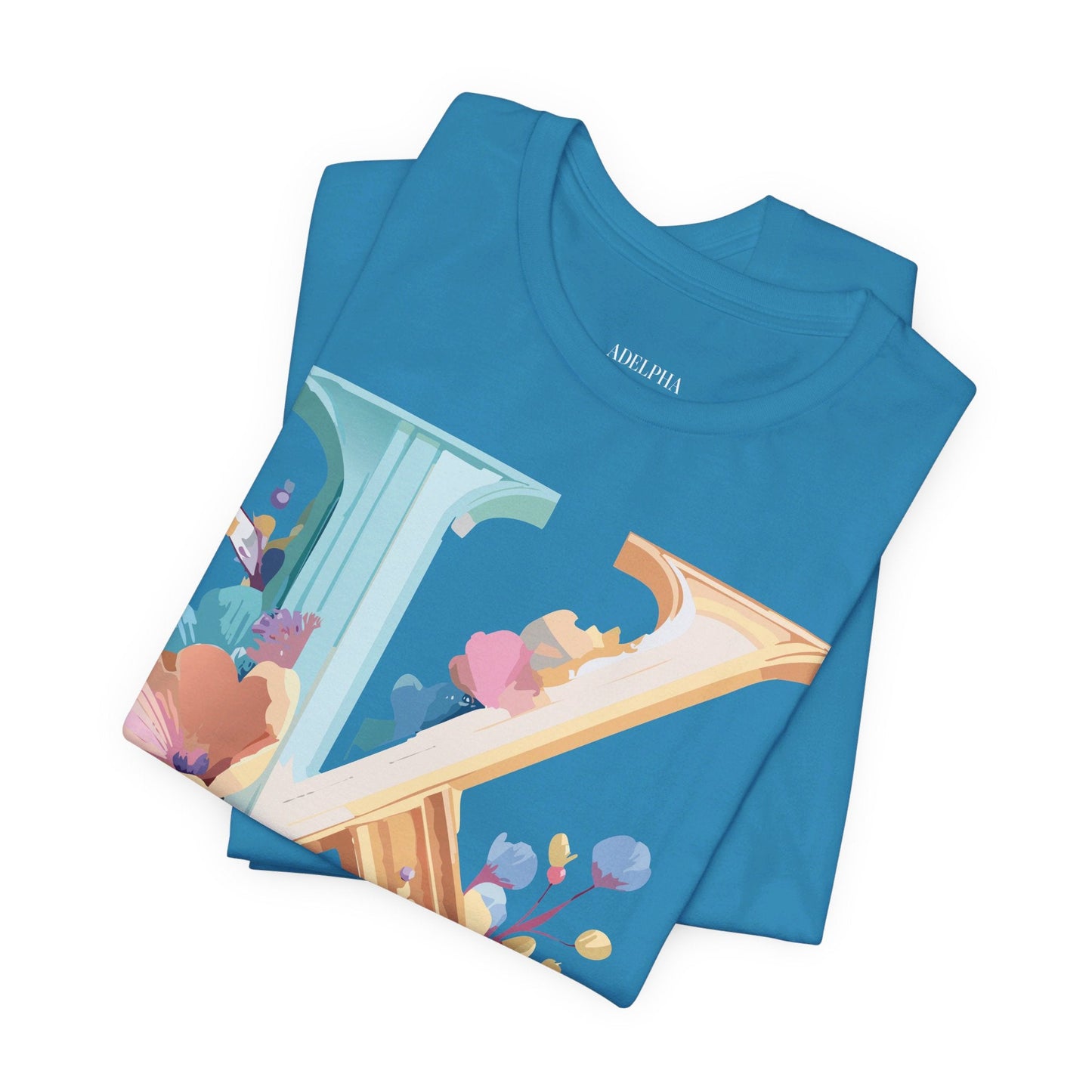 Letter K Shirt Graphic Tee Unisex Vintage Inspired Adelpha Art Design Tee Premium Soft Cotton