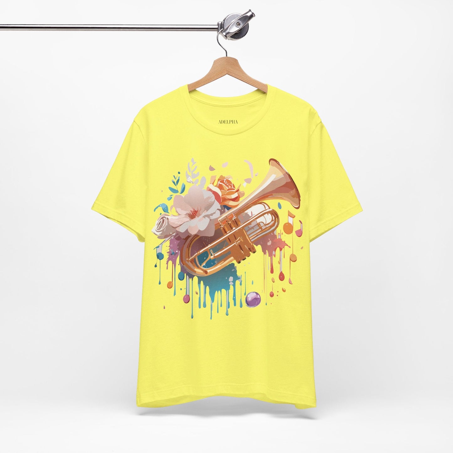 Music Graphic Unisex 100 Cotton Vintage Art with Musical Elements Tee 138