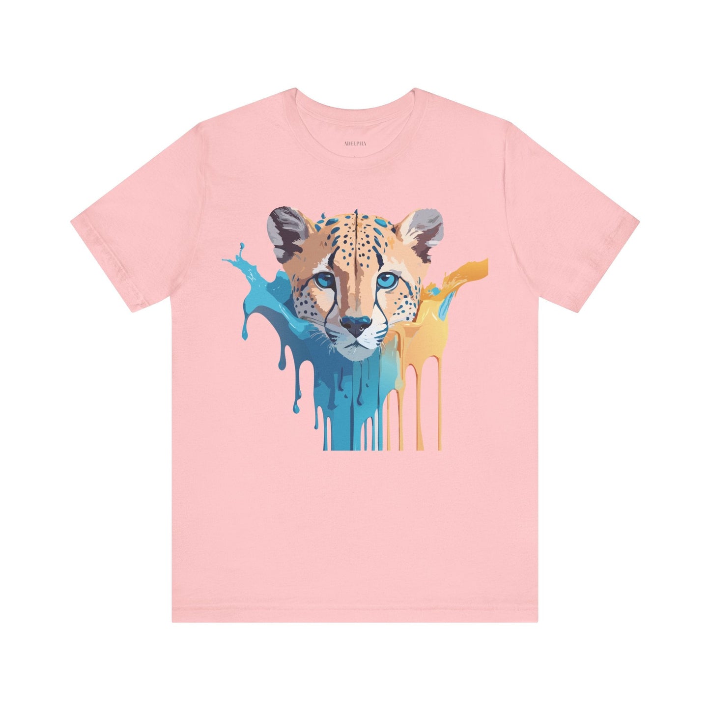 Adelpha Cheetah Graphic Jersey Tee Unisex Short Sleeve Art Design
