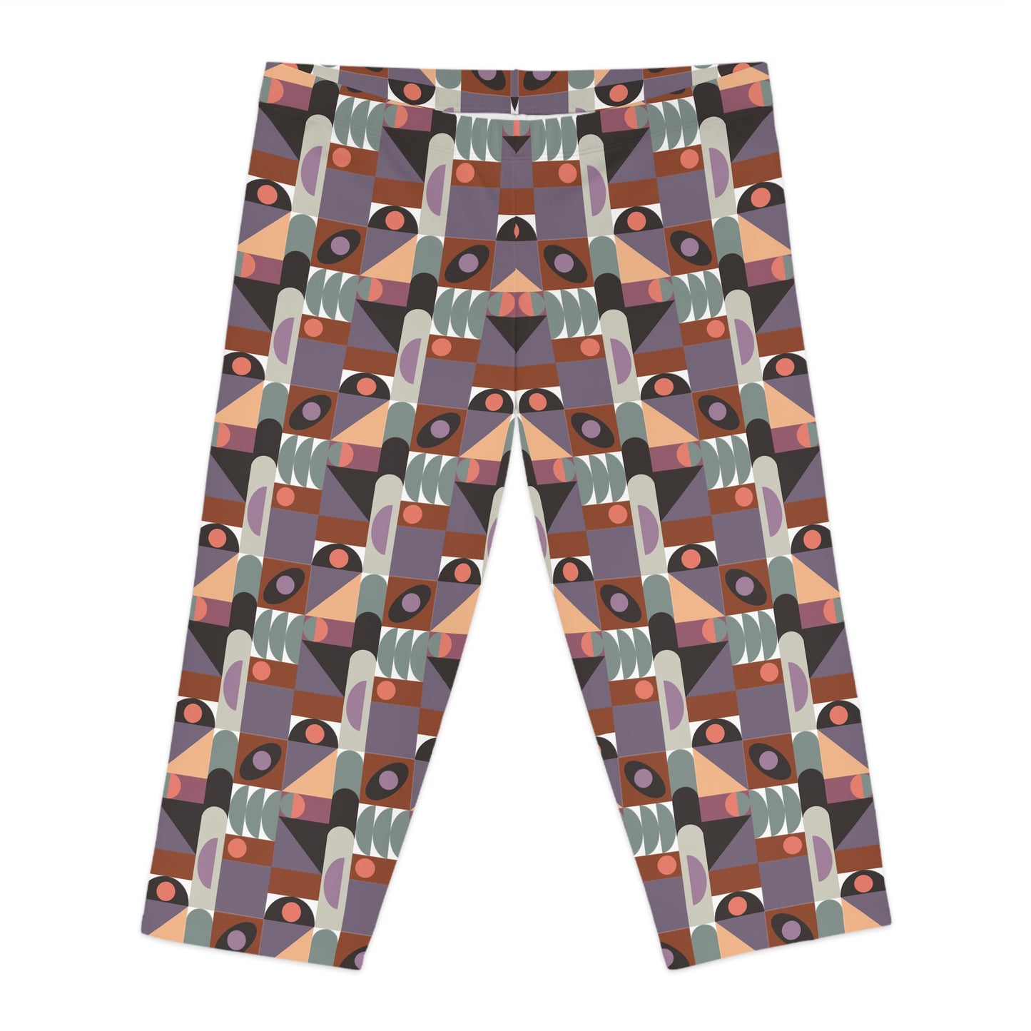 Leggings capri con estampado abstracto