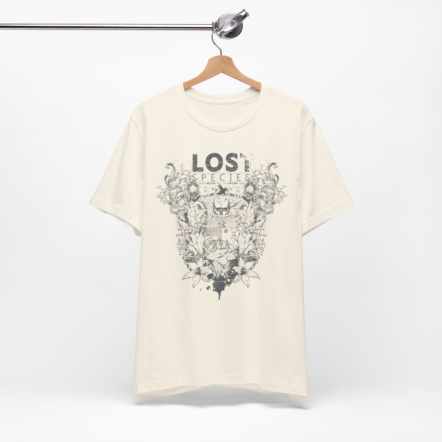 Lost Species Tee Floral Wildlife Illustration Rock Band T-Shirt A-7