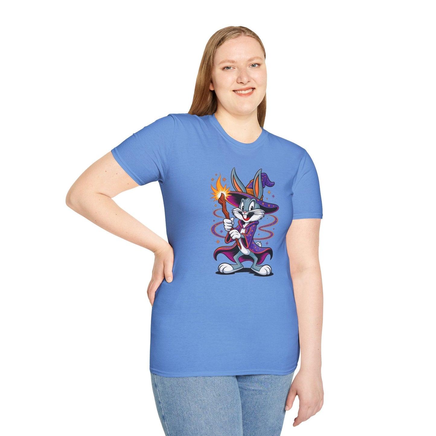 Cartoon Bunny Graphic Unisex Cotton Animal Animation Artwork Design Tee 3