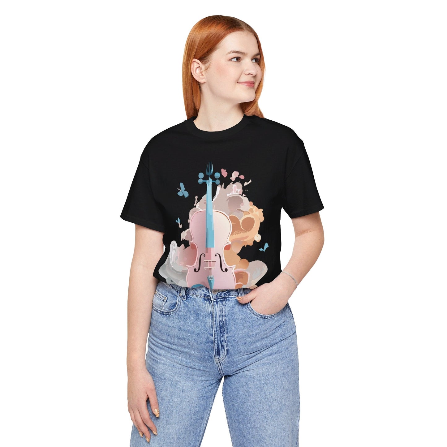 Music Graphic Unisex 100 Cotton Vintage Art with Musical Elements Tee 11