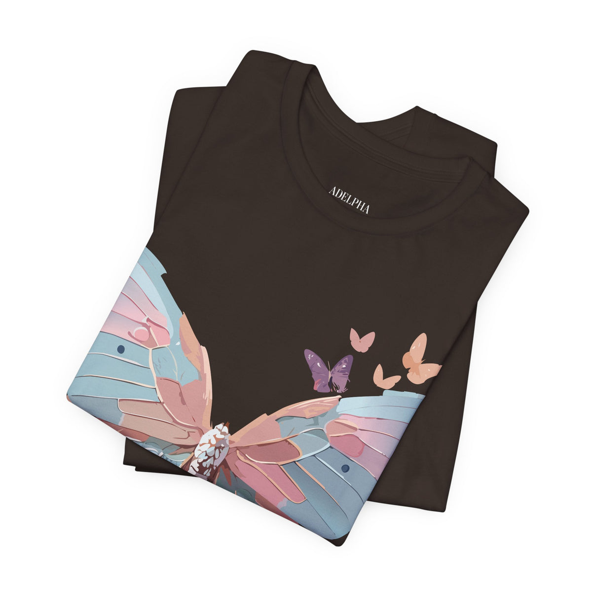 Butterfly Graphic Unisex Cotton Bella+Canvas Tee with Art Design n75