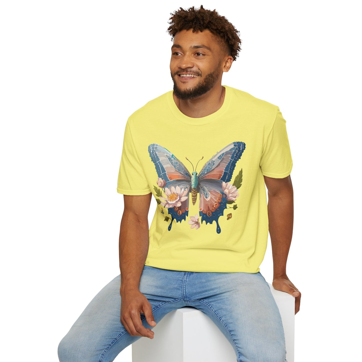 Butterfly Shirt Unisex T Shirt Monarch Design Softstyle 64000 Ring Spun Cotton Tee