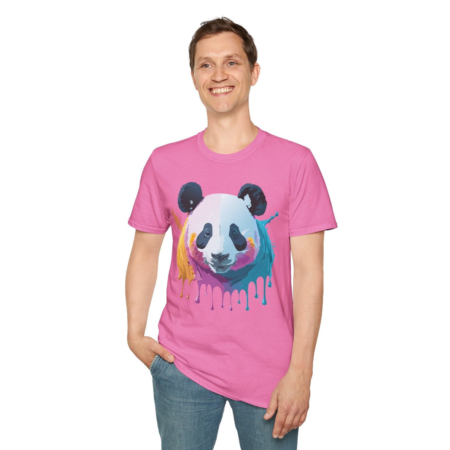 Panda Shirt Unisex T Shirt Softstyle Gildan 64000 100 Percent Ring Spun Cotton Animal Tee