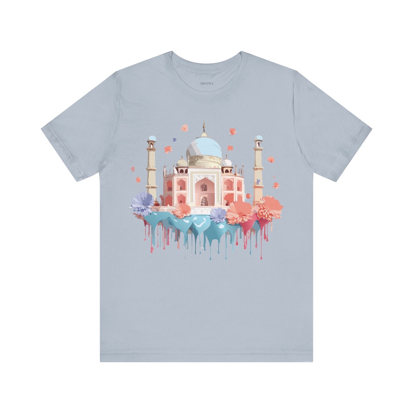 Unisex Taj Mahal Graphic Tee Vintage Inspired Shirt By Adelpha Art Design Collection