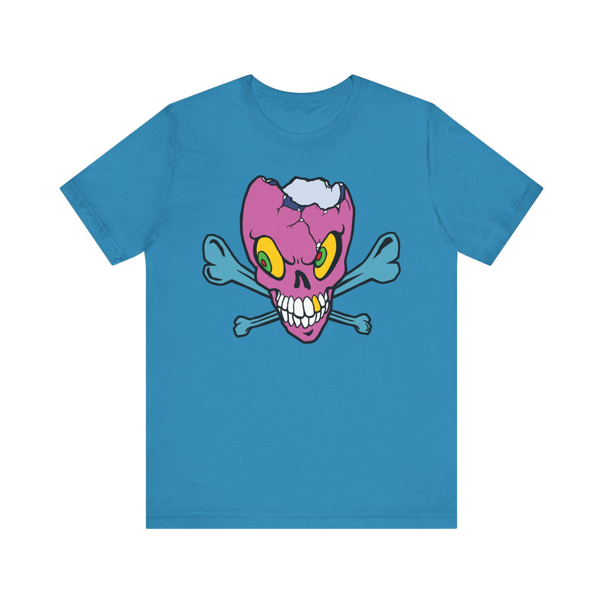 Purple Skull Graphic Design Tee, Skull Shirt, Vintage Tees, Art Design T-Shirt, Vintage Graphic Tee, Art Shirts with Skulls 5