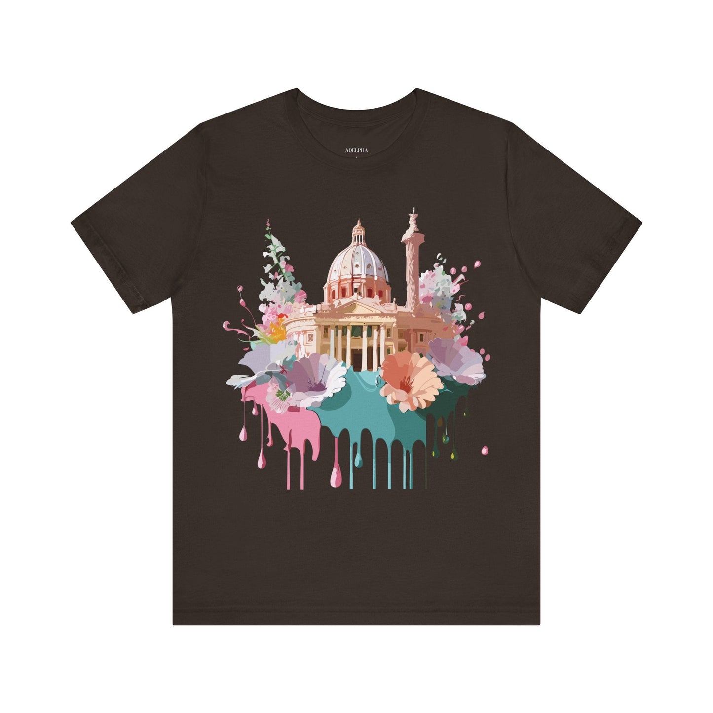 Tourist Shirt Rome Graphic Tee Unisex Jersey Short Sleeve Art Design By Adelpha Artwork