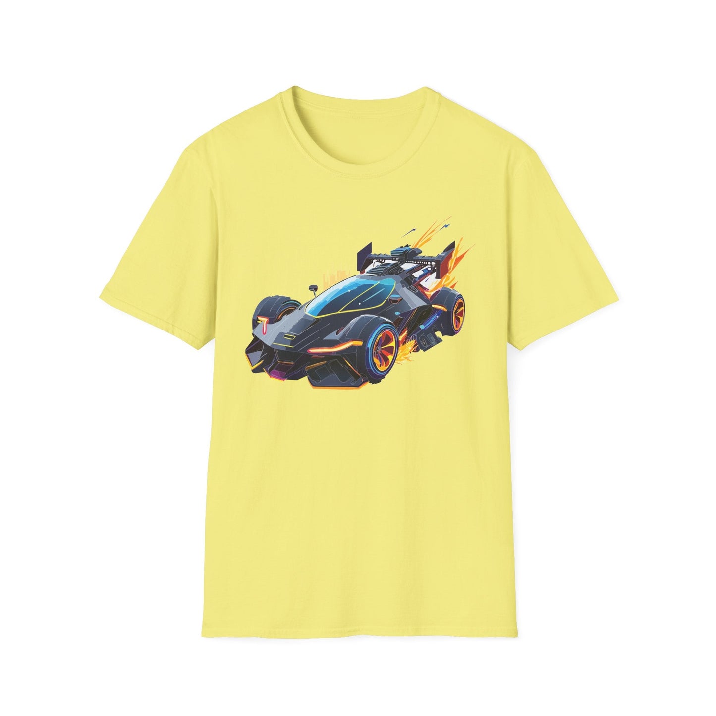 Unisex Car T Shirt With Cars Design Hot Wheels Graphic Tee Gildan Softstyle 64000