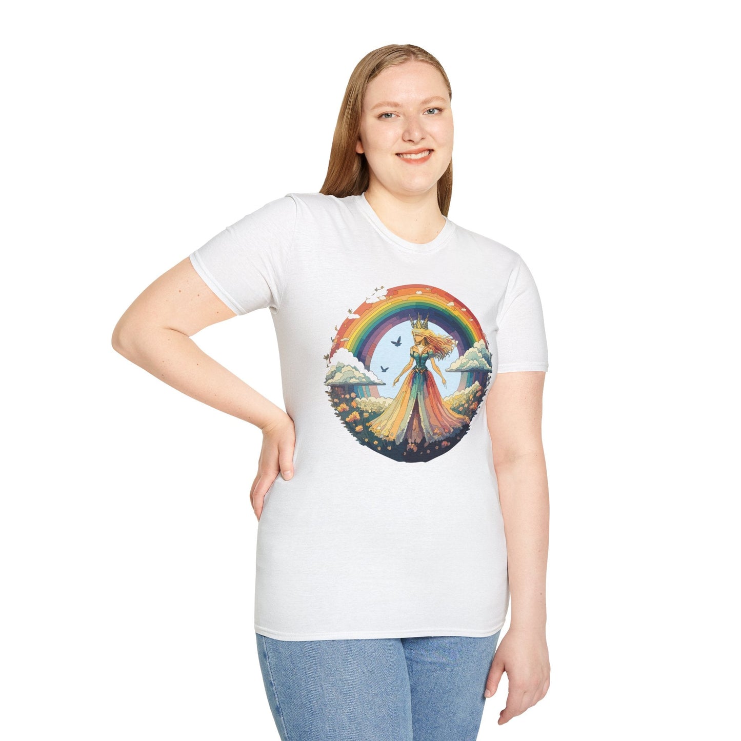 Womens Graphic T Shirt Art Design Tee Softstyle 64000 Unisex Lightweight Cotton Fabric