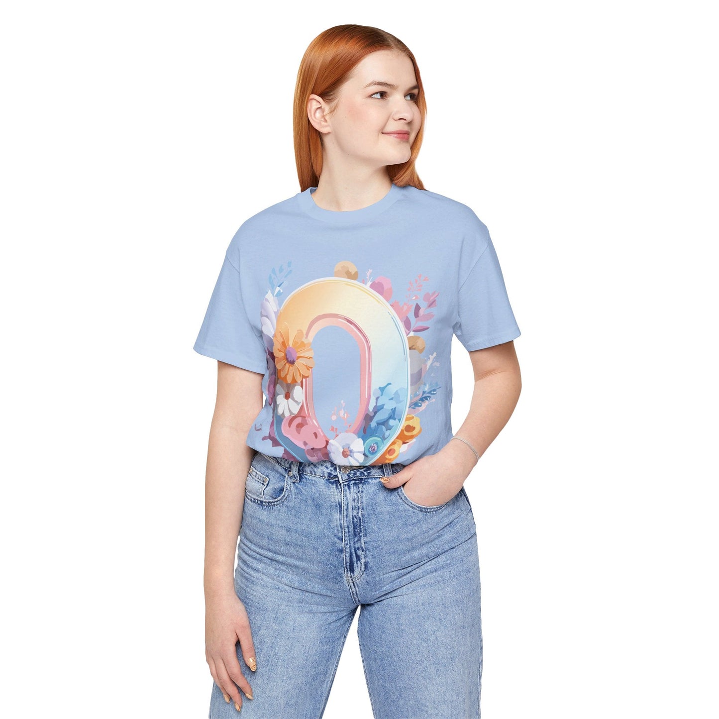 Letter O Graphic Tee Unisex Shirt Adelpha Vintage Inspired Art Design Short Sleeve