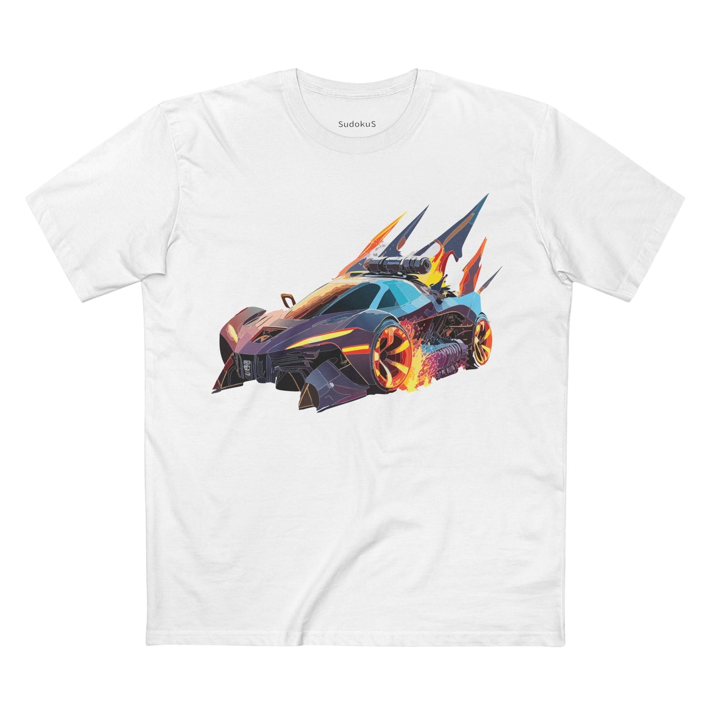 Car Graphic Unisex 100 Cotton Staple Tee 1