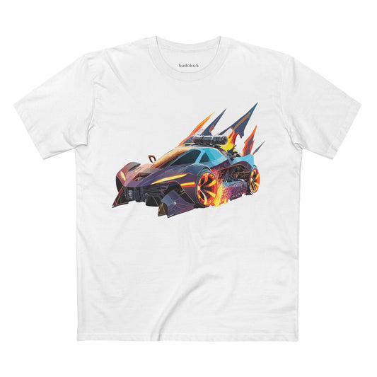 Car Graphic Unisex 100 Cotton Staple Tee 1