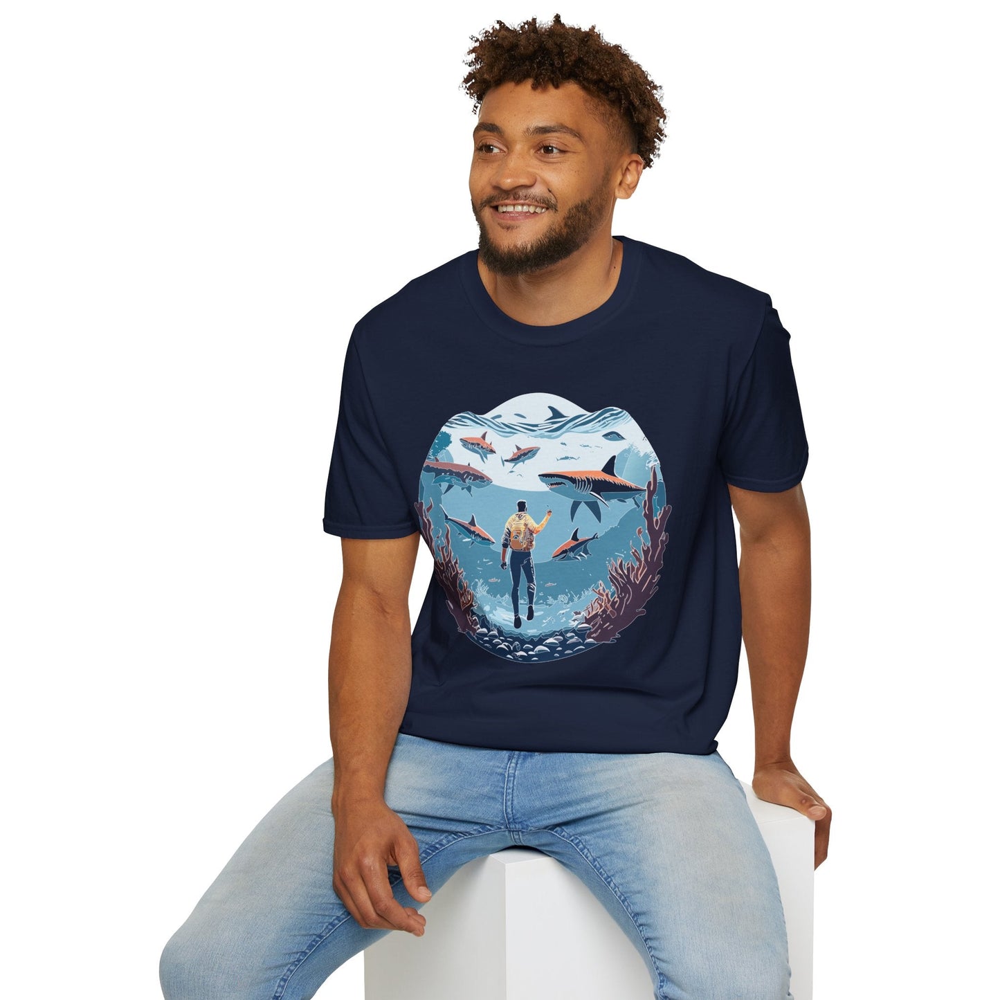 Ocean Graphic Unisex Softstyle Cotton Tee 2