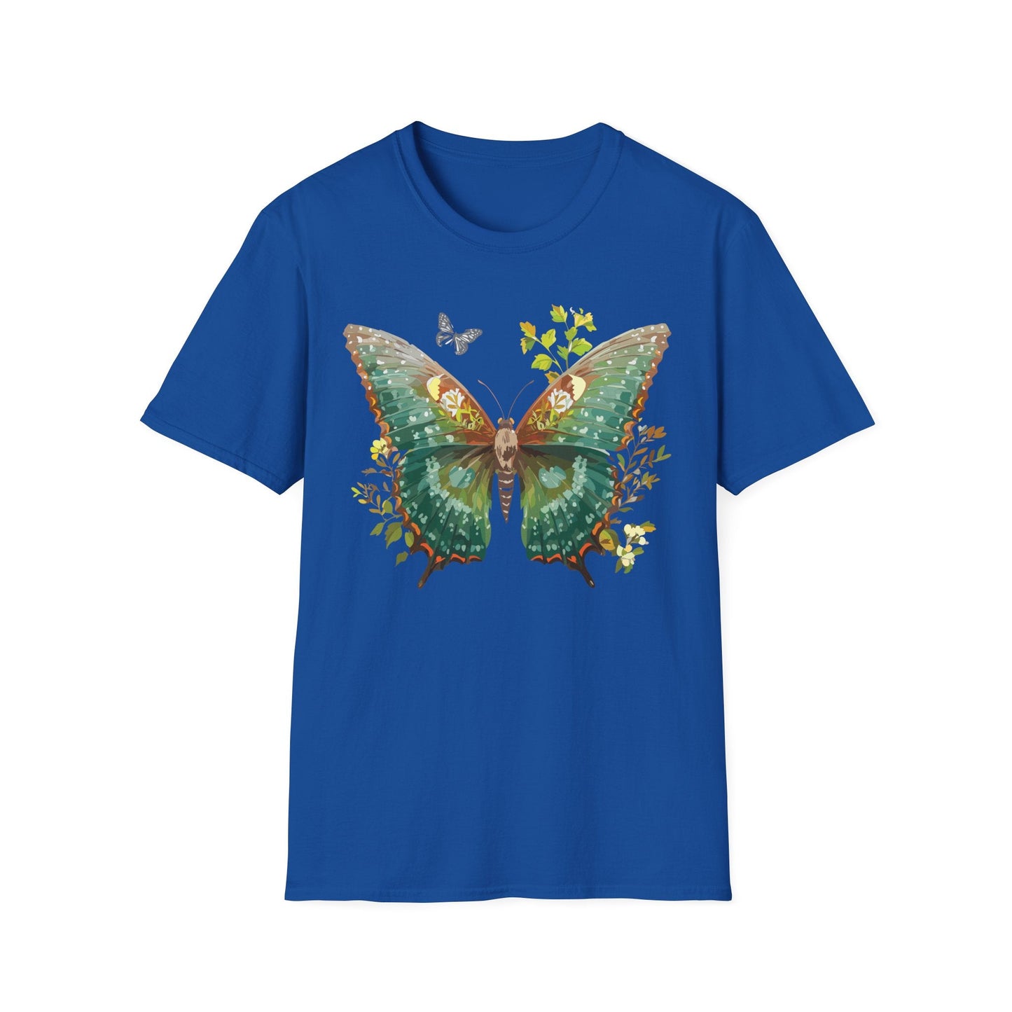 Butterfly Shirt Unisex T Shirt Monarch Print Gildan Softstyle 64000 Comfortable Everyday Wear