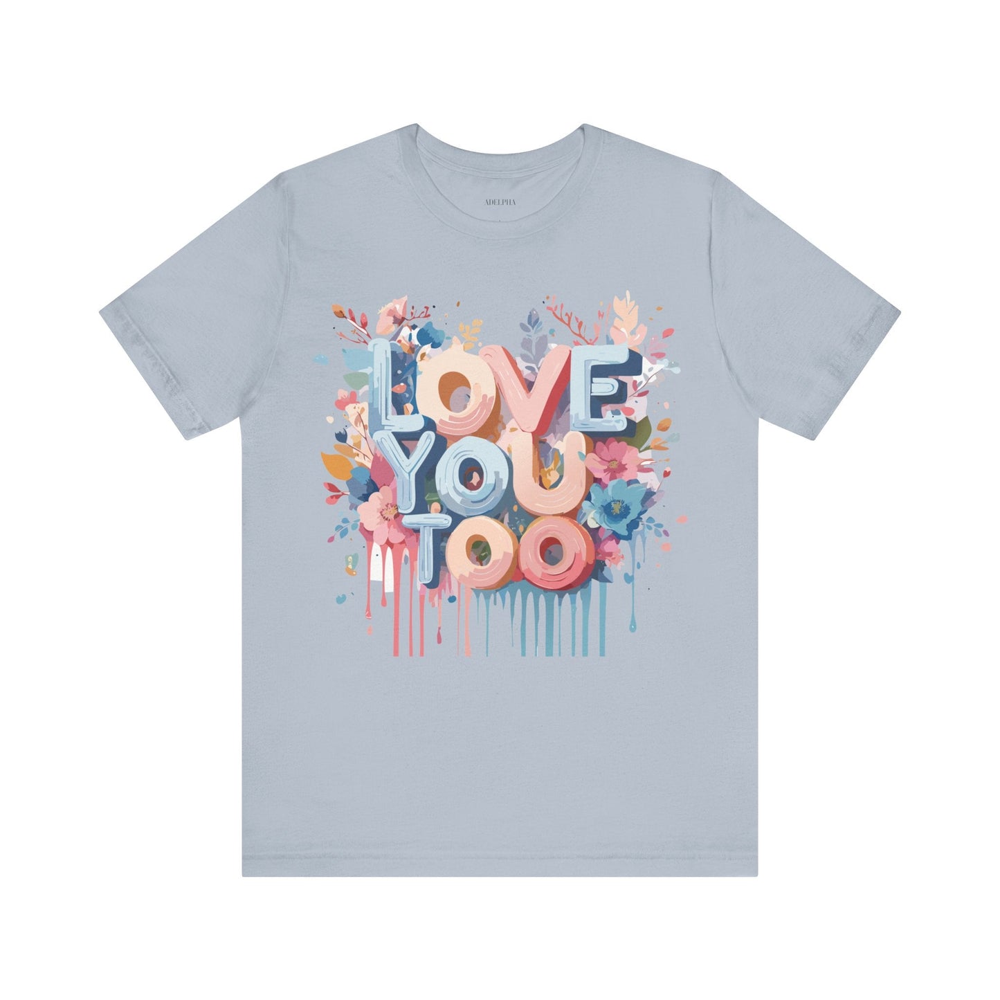 Valentine Day Graphic Unisex 100 Cotton Vintage Artwork with Love and Flower Design Tee 41