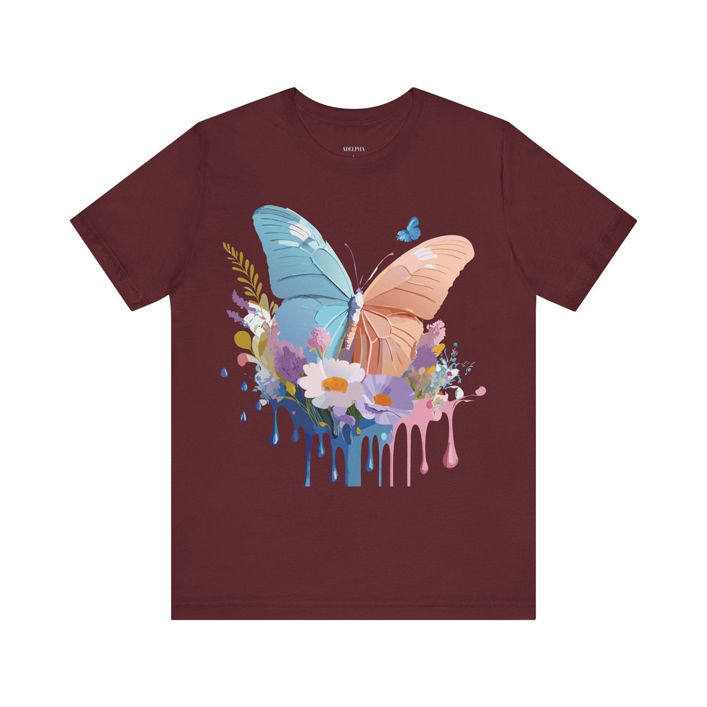 Butterfly Graphic Tee Adelpha Unisex Short Sleeve Art Design