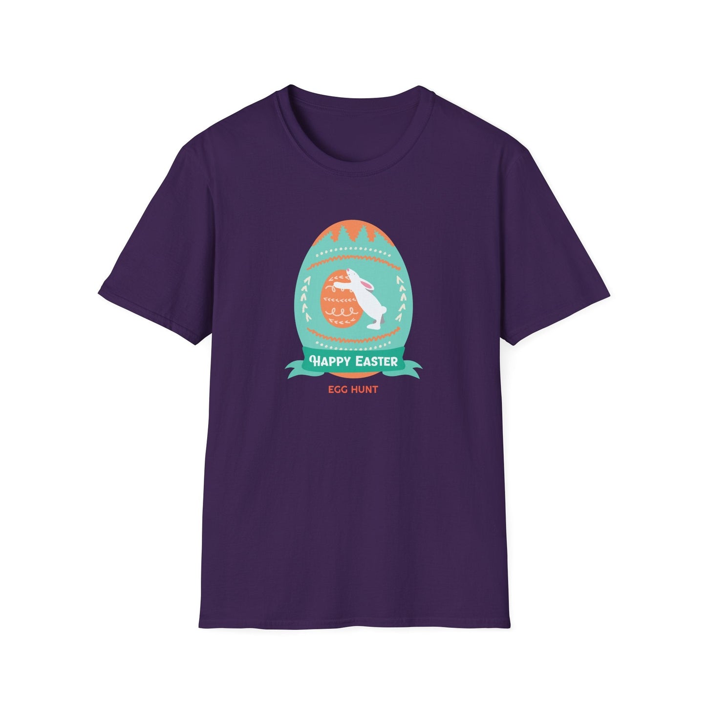 Easter Egg T Shirt Unisex Softstyle Tee With Easter Signature Design 100 Percent Ring Spun Cotton
