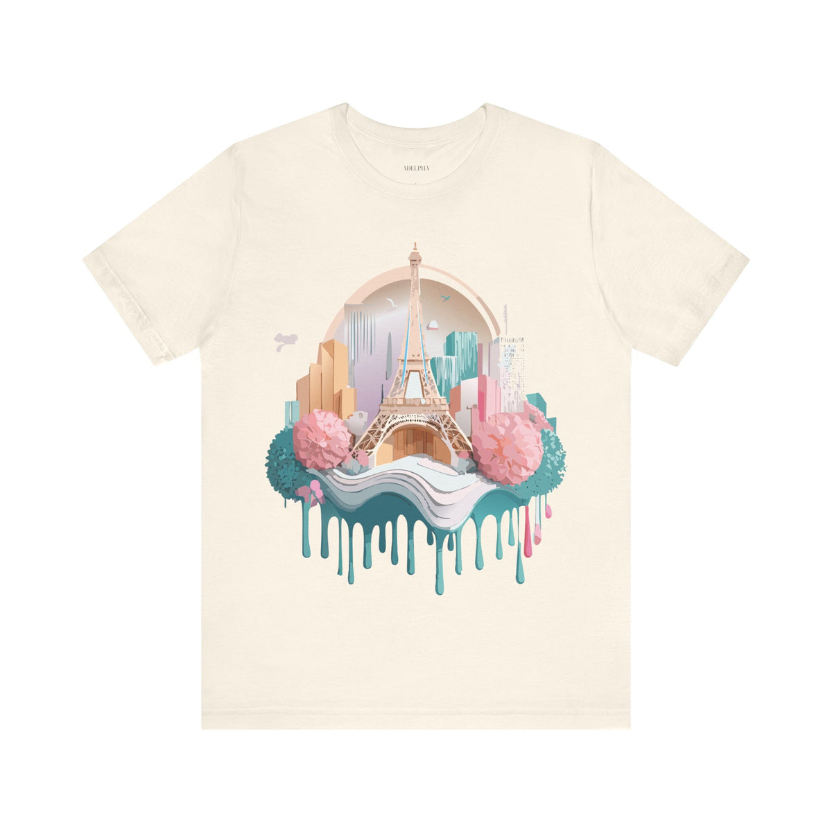 Paris Travel Tourist Graphic Design Unisex Bella+Canvas Cotton T-Shirt e322