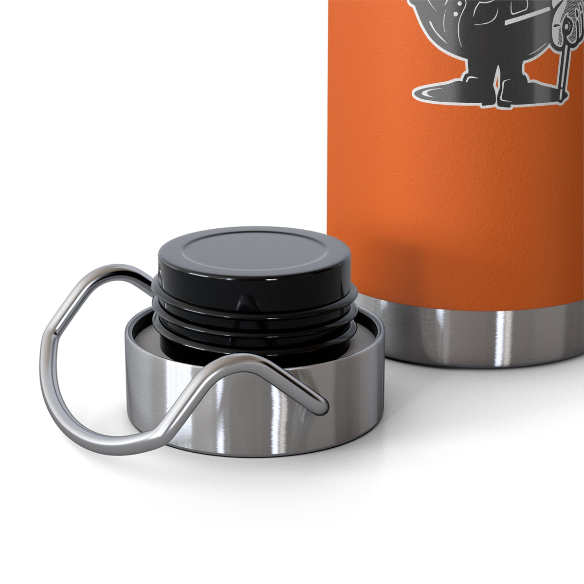 22oz Copper Insulated Water Bottle with Cartoon Design - CV88