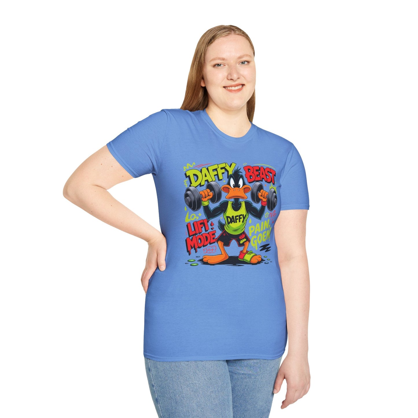 Cartoon T Shirt Funny Animals Print Unisex Animation Tee Gildan Softstyle 64000
