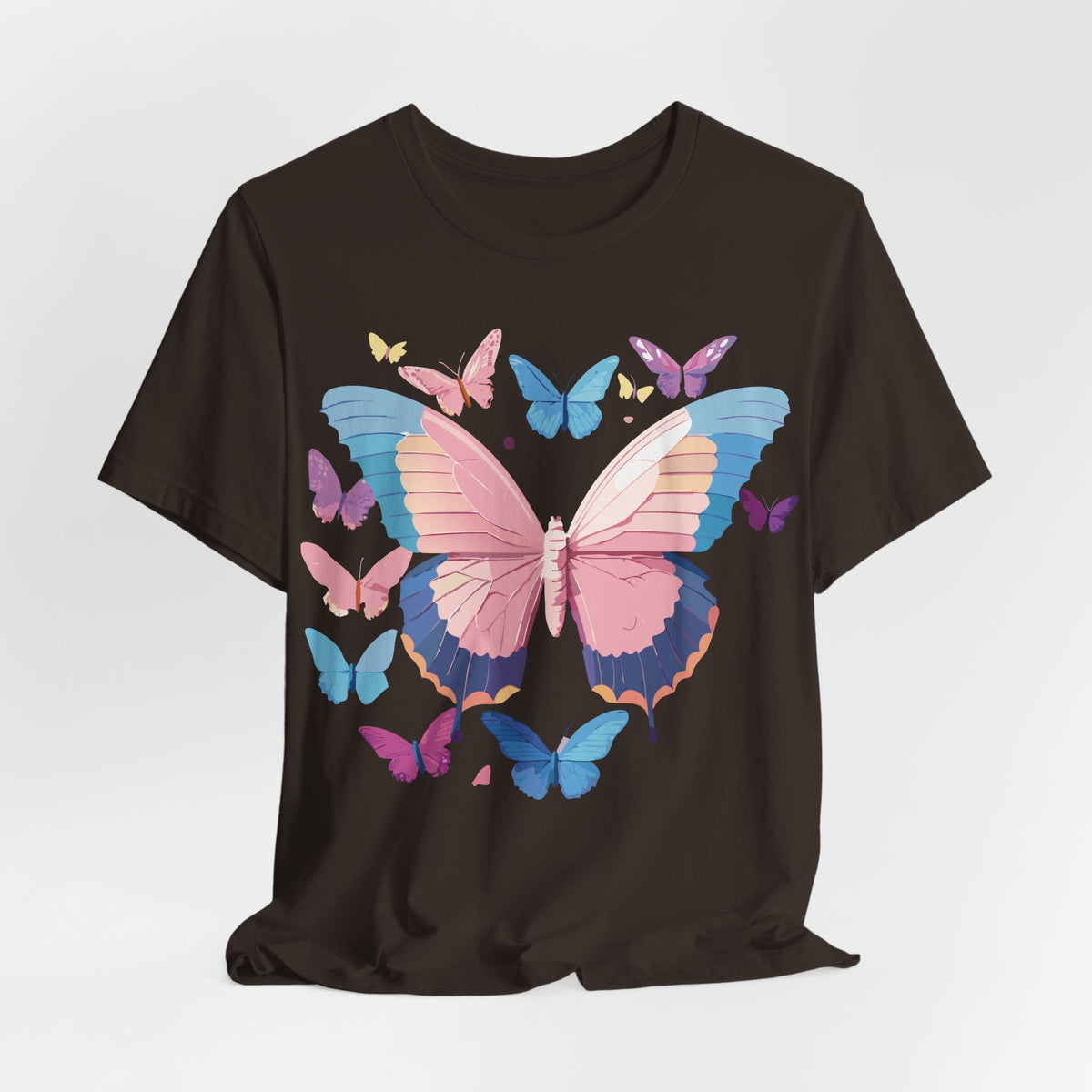 Butterfly Graphic Unisex Cotton Bella+Canvas Tee with Art Design n62