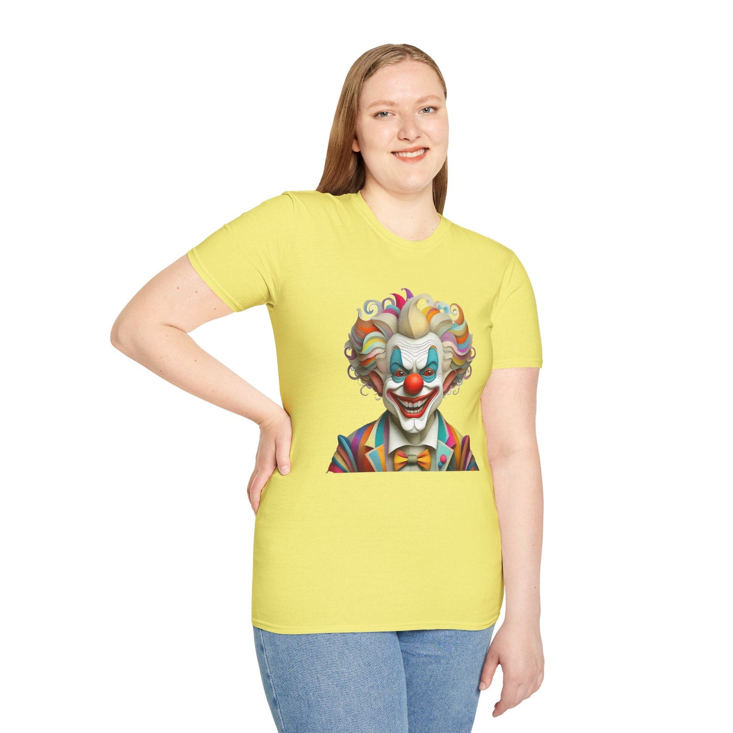 Clown Shirt Unisex T Shirt With Funny Man Circus Motif And Scary Man Design Graphic Print