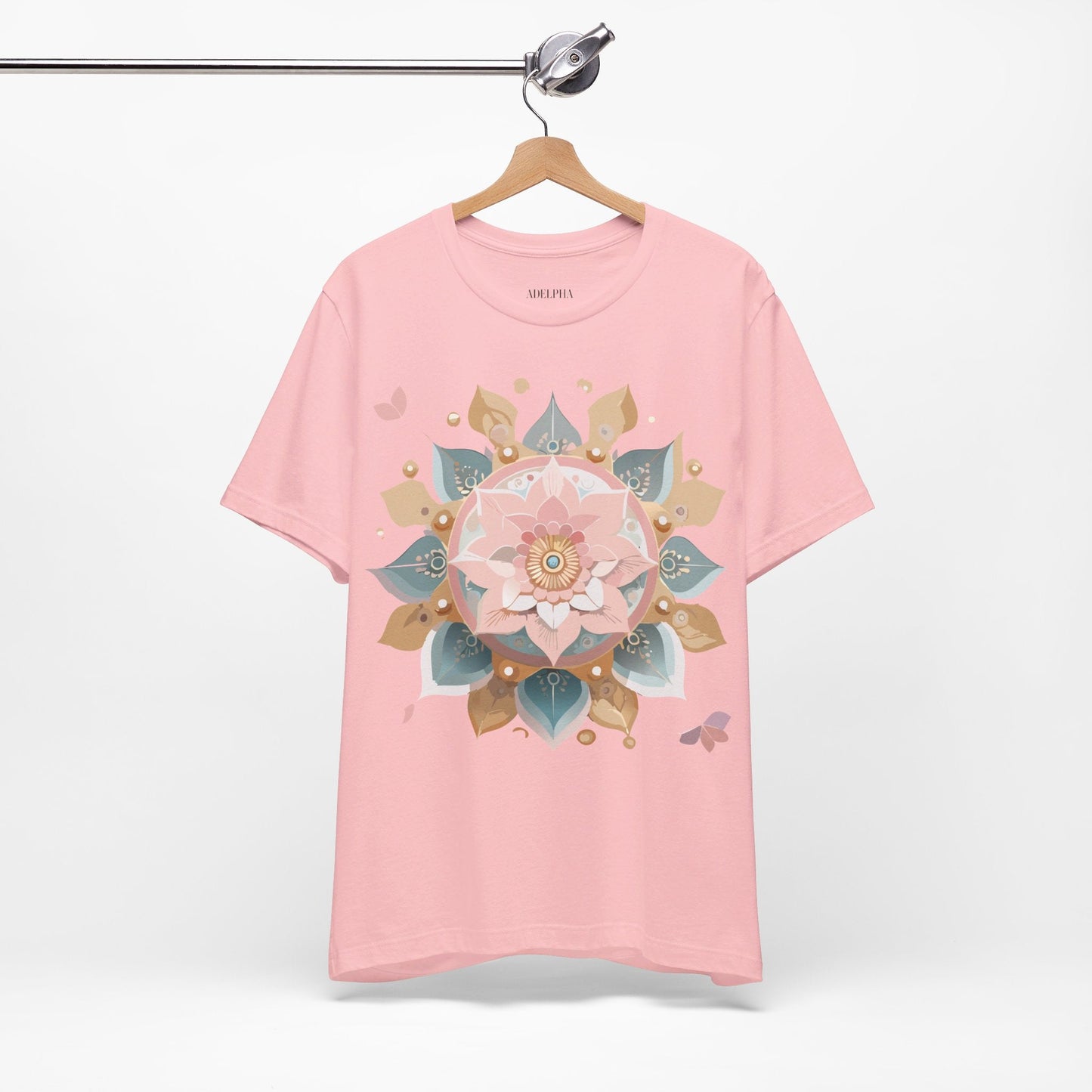 Mandala Shirt Unisex Graphic Tee By Adelpha With Vintage Inspired Artwork Short Sleeve Jersey