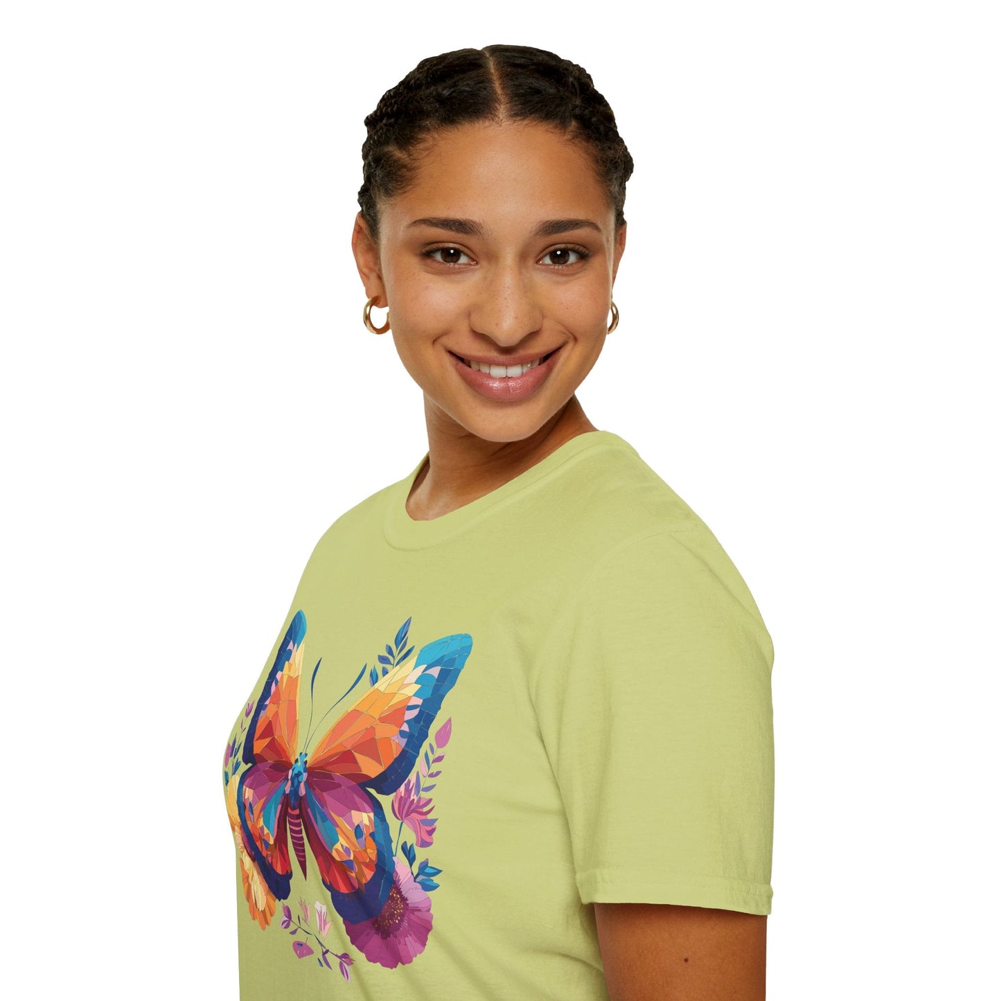 Butterfly Shirt Unisex Softstyle Short Sleeve Tee Monarch Butterfly 100 Percent Cotton