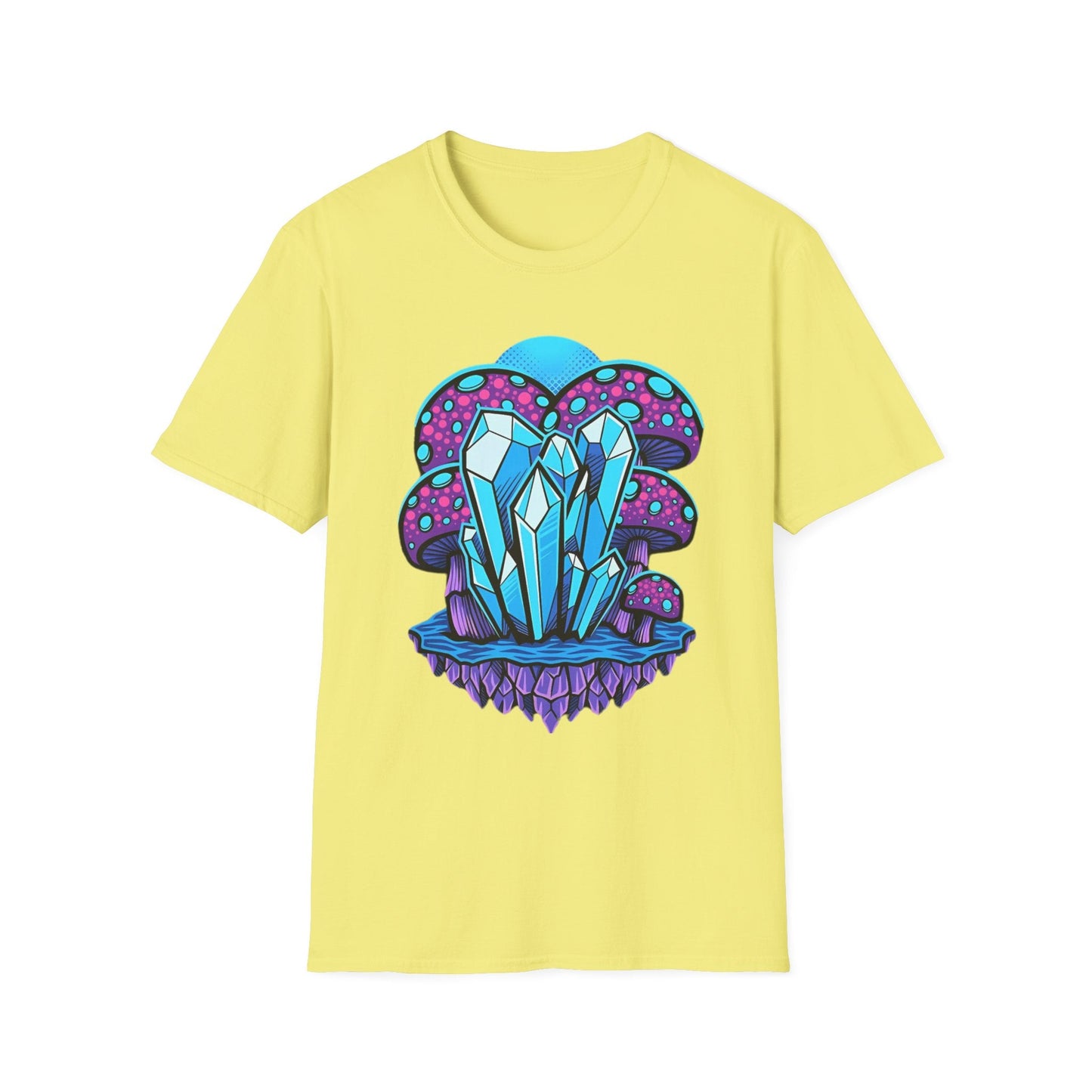 Mashroom Tee Shirt Softstyle Gildan 64000 100 Percent Ring Spun Cotton Breathable Funny Fungus