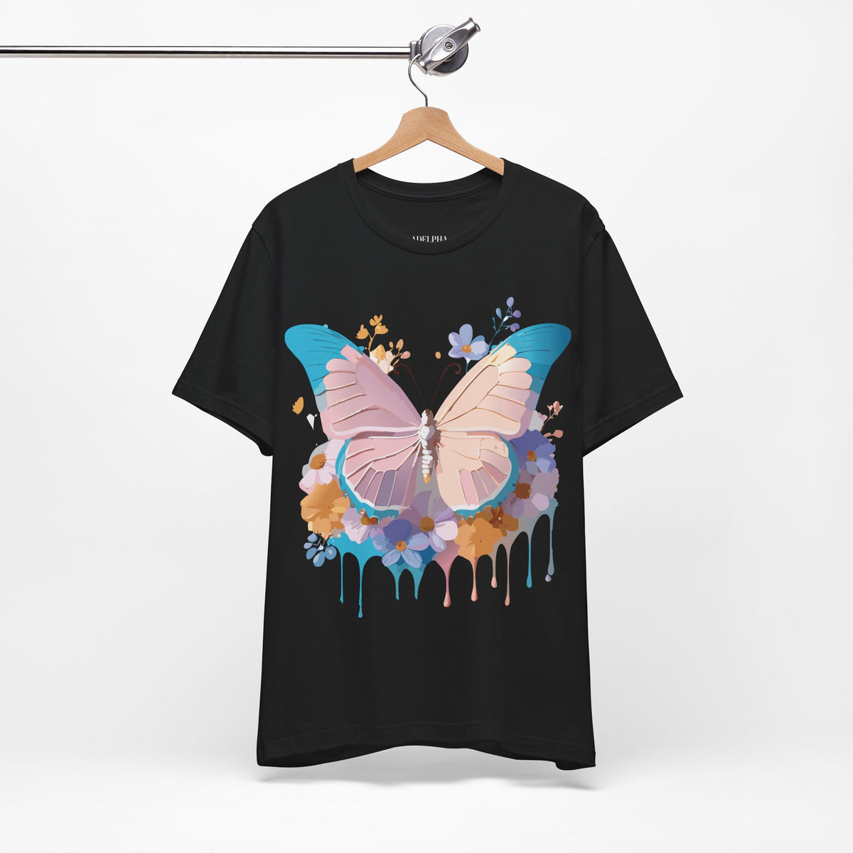Butterfly Graphic Unisex Cotton Bella+Canvas Tee with Art Design n52