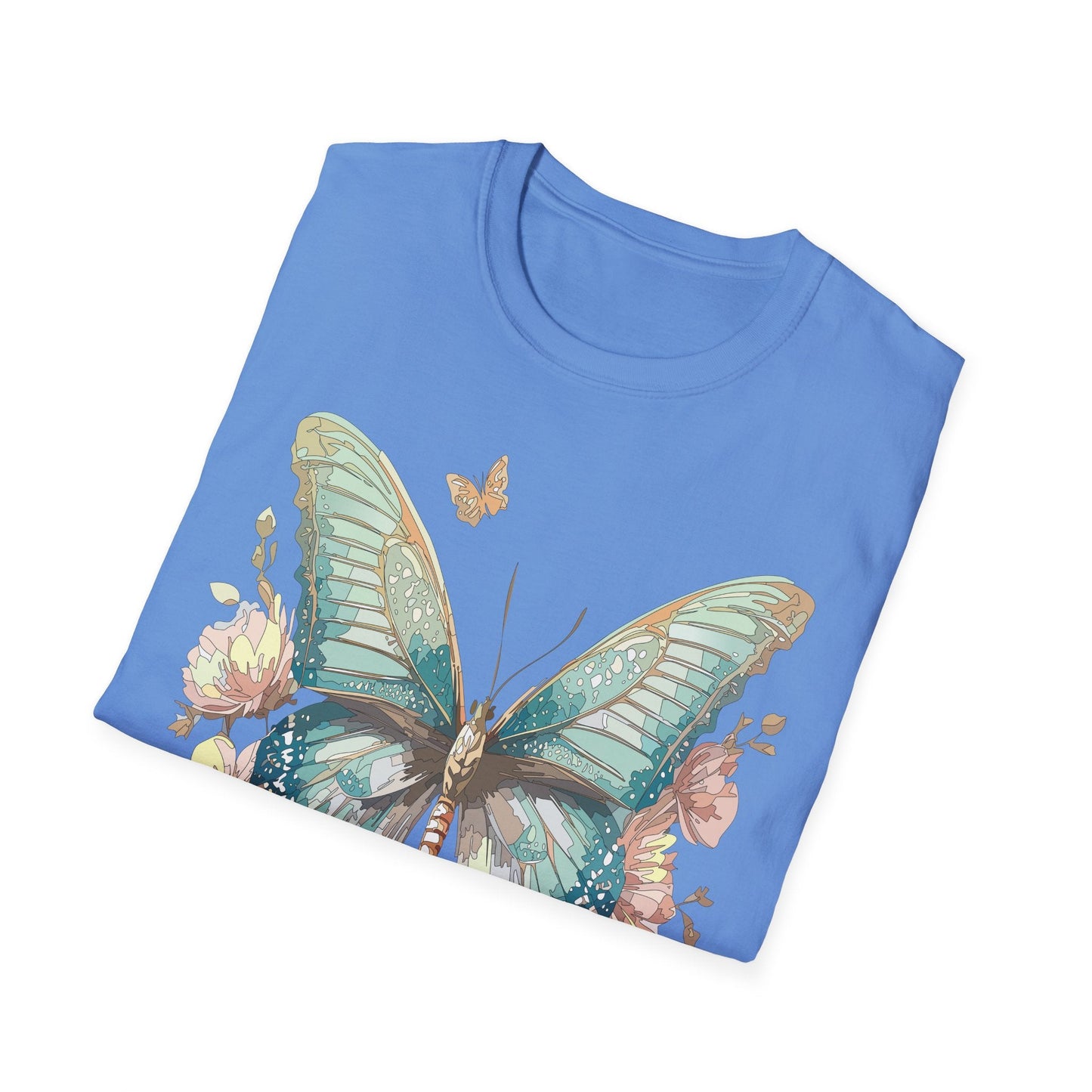 Butterfly Print Unisex T Shirt Monarch Design Softstyle 64000 Gildan Cotton Tee Quality
