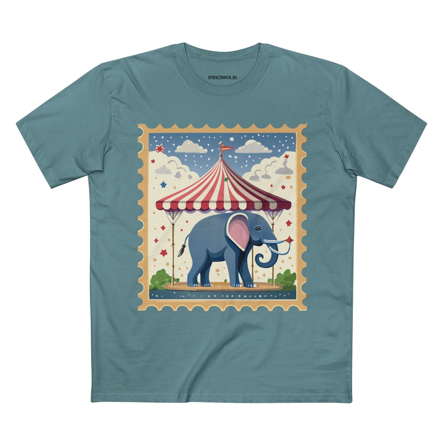Stamp Shirt Postage Stamp Tee Unisex Premium Cotton Original Art Design Retro2Nova Collection
