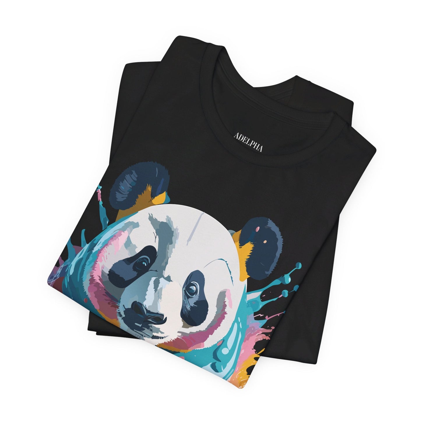 Panda Graphic Tee Unisex Short Sleeve Art Design By Adelpha Vintage Inspired Shirt