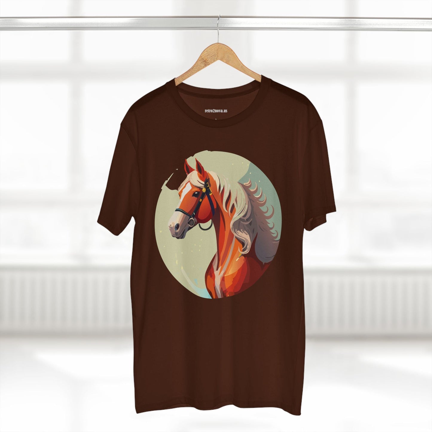 Unisex Premium Cotton Staple Tee With Original Horse Shirt Art Design For Animal Lovers Breathable Comfort Retro2Nova