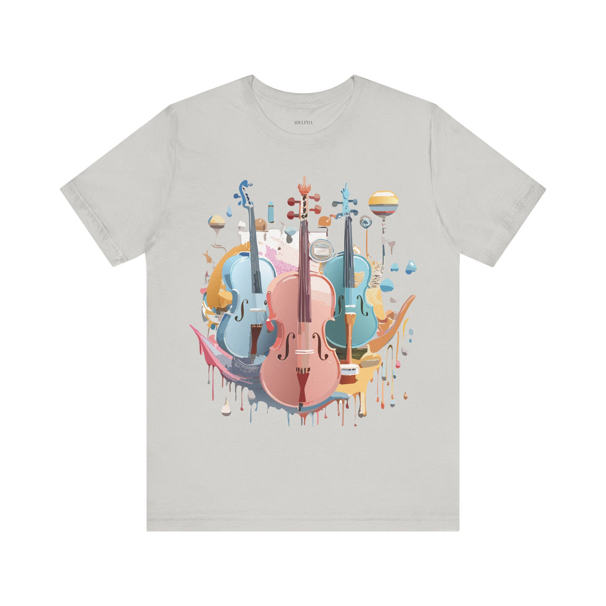 Music Graphic Unisex Cotton Bella+Canvas Tee with Art Design m138