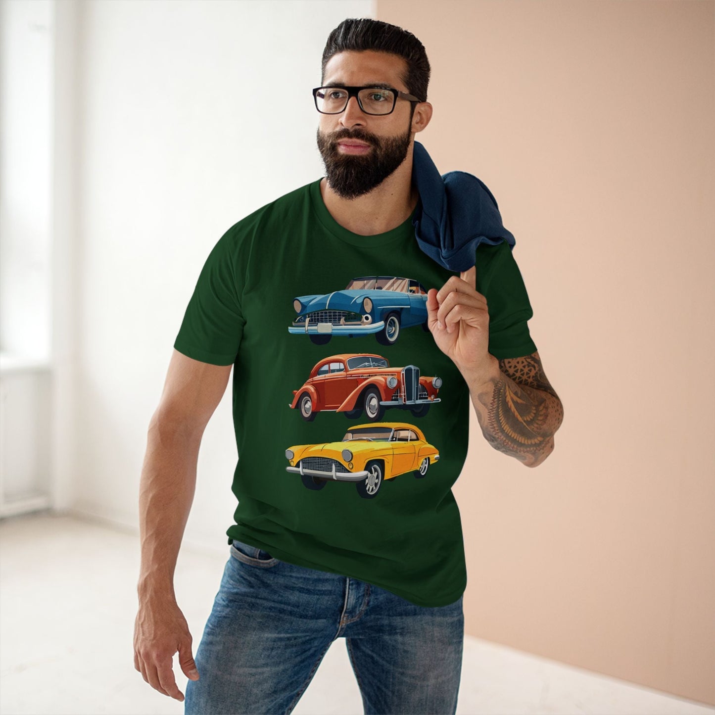 Retro Car Shirts Vintage Car Shirts RC4 Unisex Premium Cotton Tee With Original Art By Retro2Nova