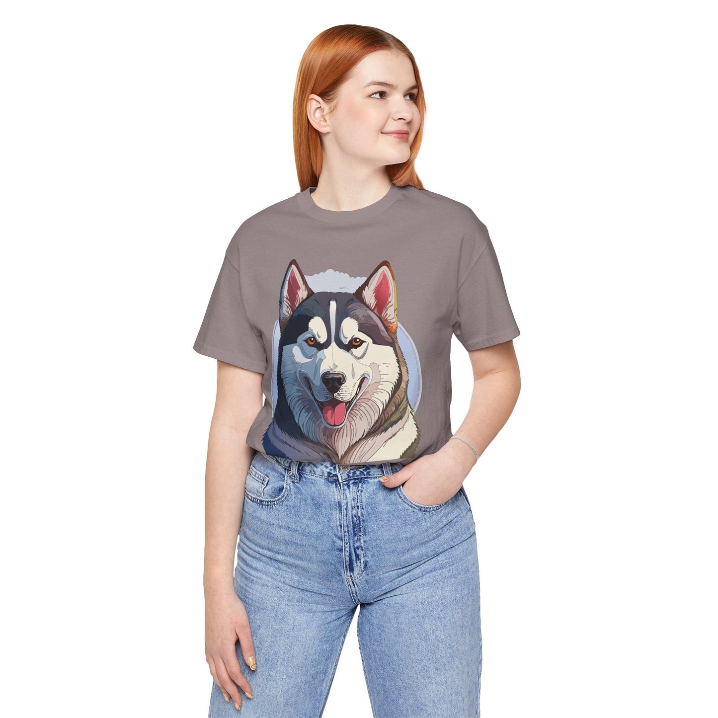 Unisex Animal Shirt Art Design Tee With Wild Animals Graphic Print Short Sleeve Style