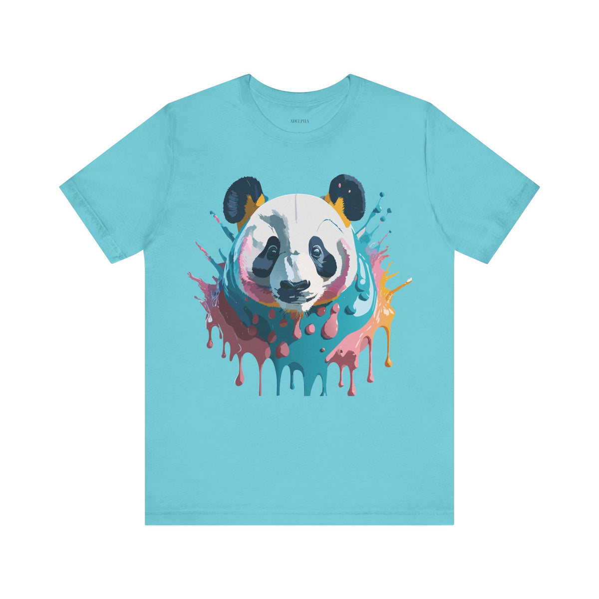 Panda Graphic Unisex Cotton Bella+Canvas Tee with Art Animal Design e144