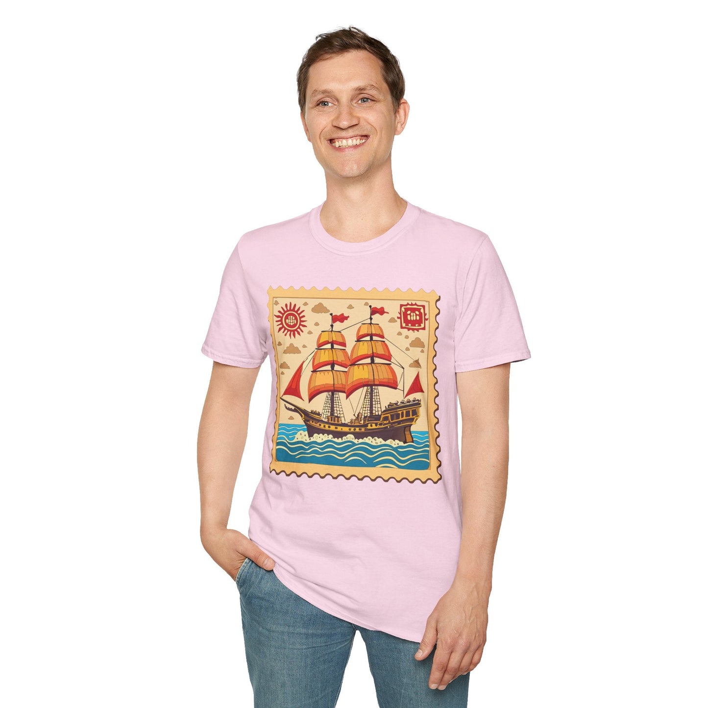 Ship T Shirts Frigate Vessel Tee Unisex Softstyle Gildan 64000 100 Percent Ring Spun Cotton