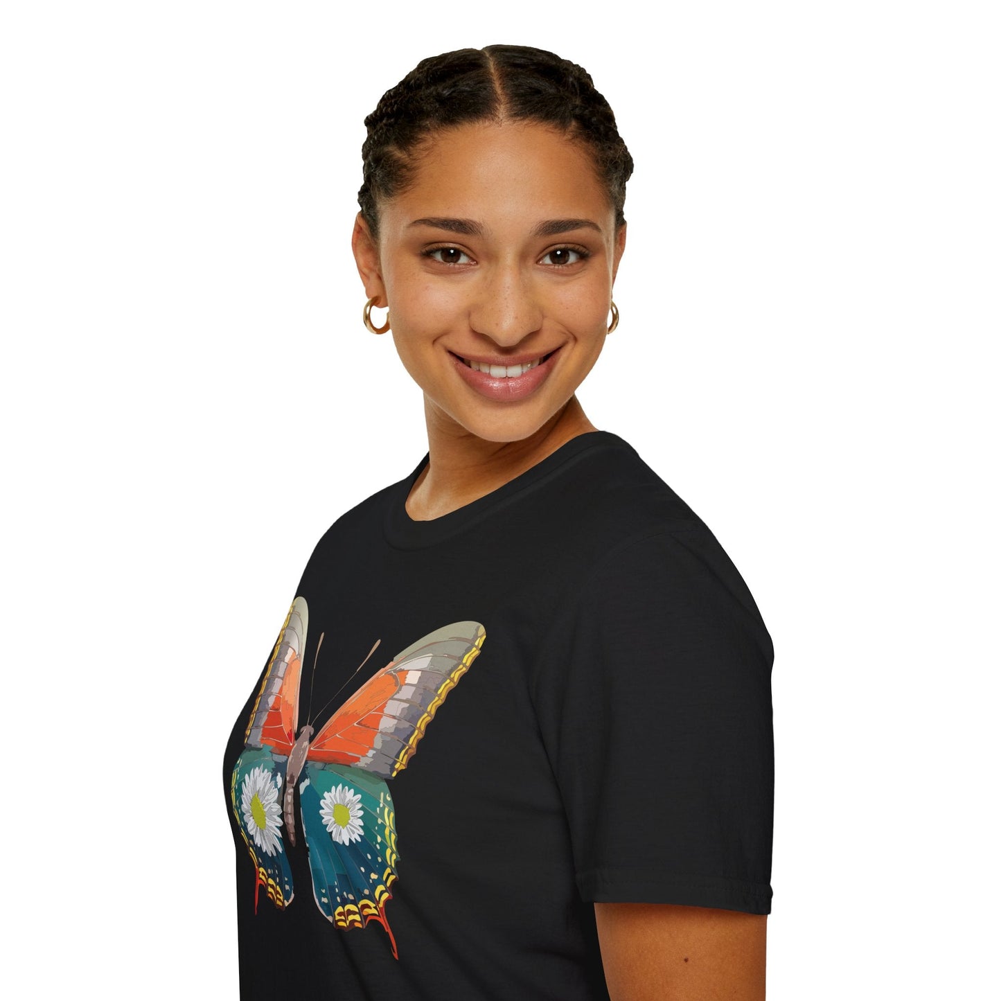 Butterfly Shirt Unisex Gildan Softstyle 64000 Short Sleeve T Shirt Monarch Design
