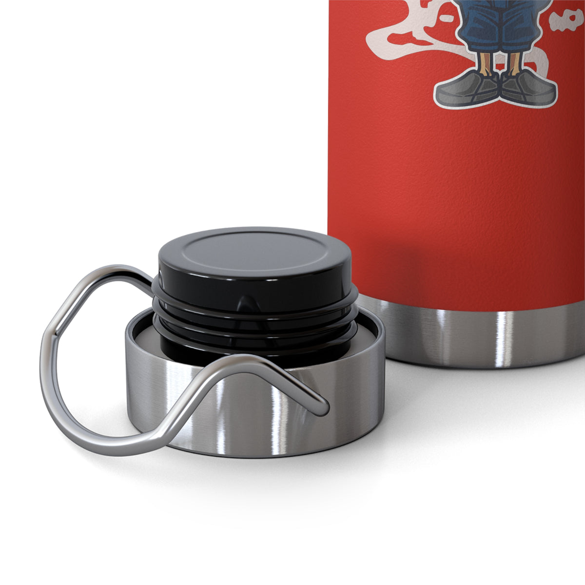 22oz Copper Insulated Water Bottle with Cartoon Design - CV104