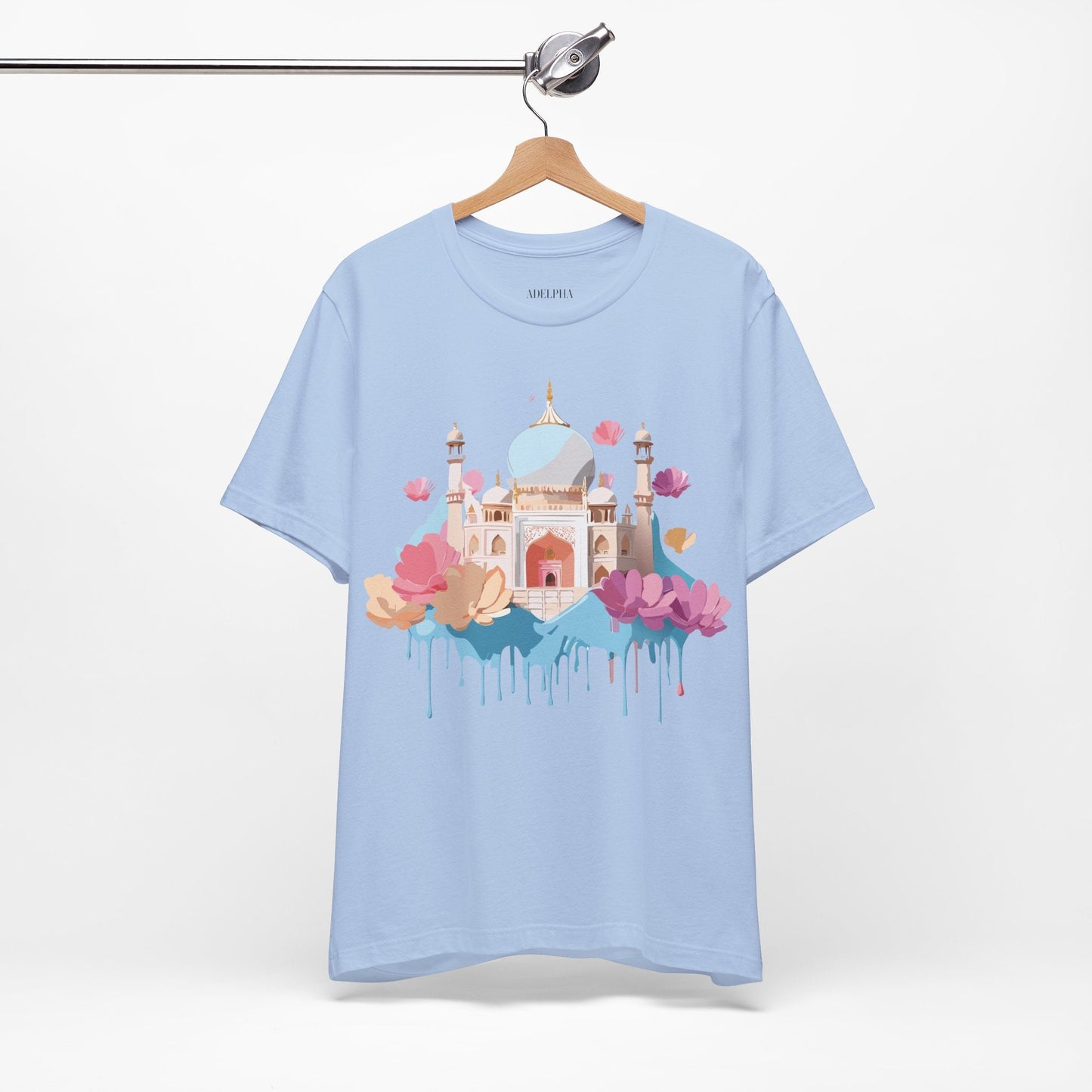 Tourist Shirt Taj Mahal Graphic Tee Unisex Short Sleeve Art From Adelpha Vintage Inspired