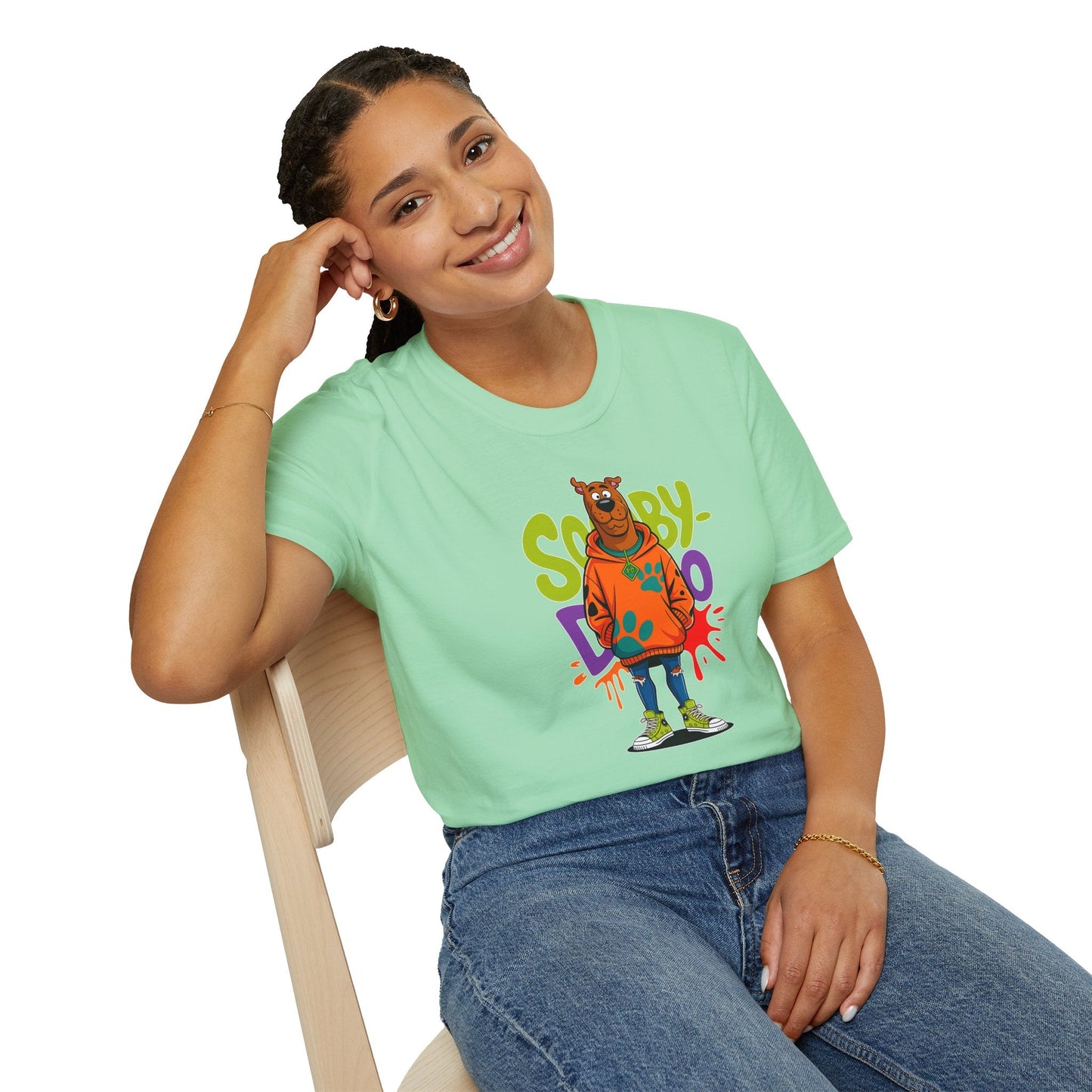 Unisex Cartoon T Shirt With Animation Funny Animals Tee Gildan Softstyle 64000 100 Percent Cotton